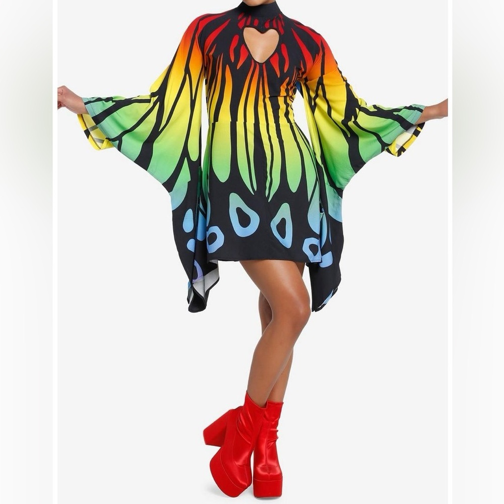 Thorn & Fable butterfly mini dress nwot